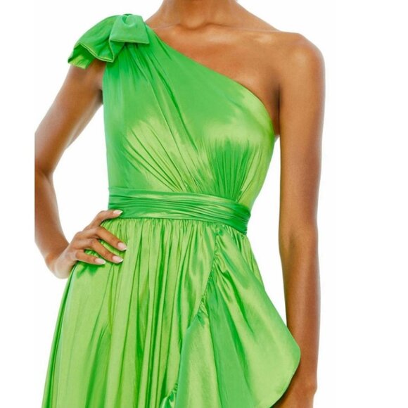 Mac Duggal Lime Green Ruffled Maxi Dress - Picture 8 of 15